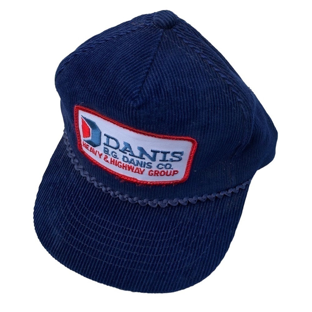 Vintage Corduroy Youngan Zipper Slide Back Hat B. G. Danis Company